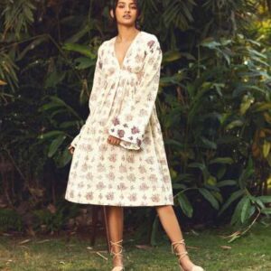 akashi clothing floral print organic cotton fit f