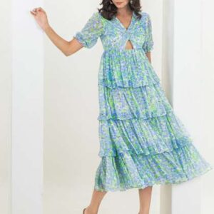 anasi clothing women floral print georgette fit f