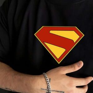 bdsquare men superman superhero printed round neck