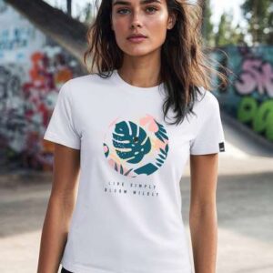 bewakoof women printed slim fit cotton tshirt