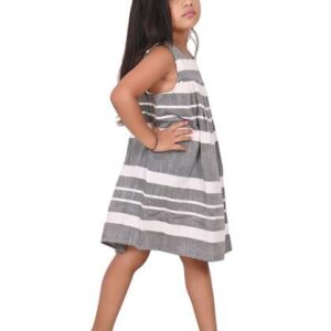 cloth bites girls striped round neck aline dress