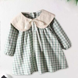 forever friday girls checked peter pan collar cott