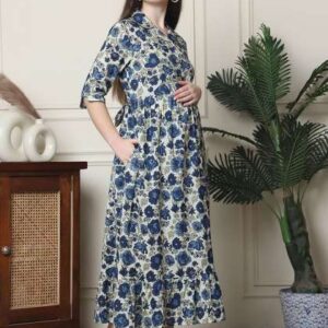 frempy floral print organic cotton maternity aline