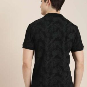 invictus short sleeves tropical printed polo colla