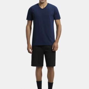 jockey super combed cotton rich solid v neck half