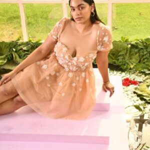 lea clothing co floral print sweetheart neck net s