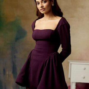 lea clothing co women frost wine structured mini d