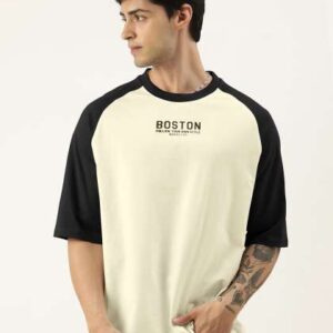 maniac colourblocked raglan sleeves cotton oversiz