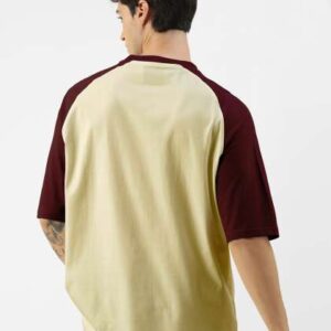 maniac colourblocked round neck raglan sleeves ove