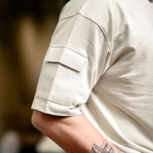 maniac men solid round neck cotton oversized tshir