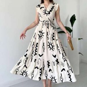 pimu women print midi dress