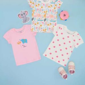 pantaloons baby girls 3 applique tshirt