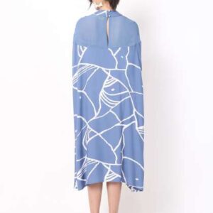 ranng geometric print kaftan midi dress