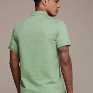 roadster men polo collar pure cotton tshirt