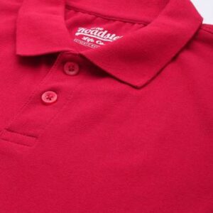 roadster men solid polo collar tshirt