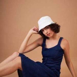 sassafras navy blue cutout detailed denim aline dr