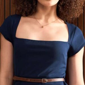 sassafras solid formal belted bodycon midi dress