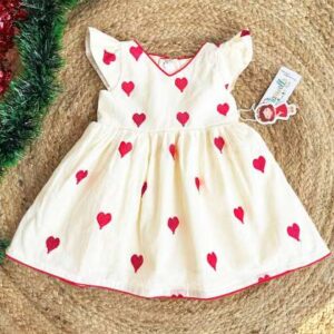 stanwells kids girls embroidered vneck cotton fit