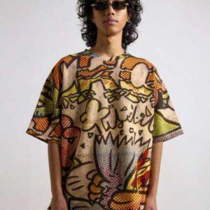 the clothing factory men garfield printed polo col