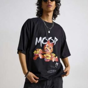 the clothing factory men printed applique tshirt