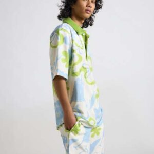 the clothing factory men printed polo collar tshir