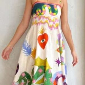 trenbee elena women printed maxi dress