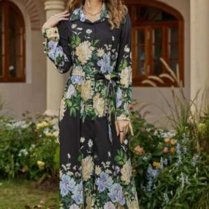 trenbee women floral printed maxi dress