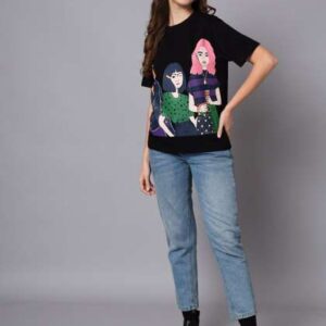 the dry state graphic printed cotton oversize tshi