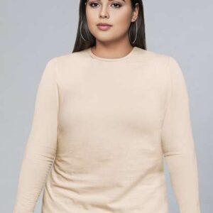 the roadster life co solid round neck long sleeves