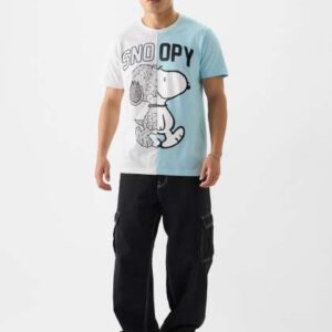 the souled store snoopy printed pure cotton tshirt