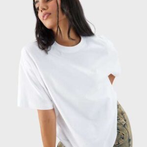 the souled store women solid round neck pure cotto