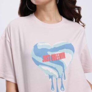 glitchez printed oversized tshirt