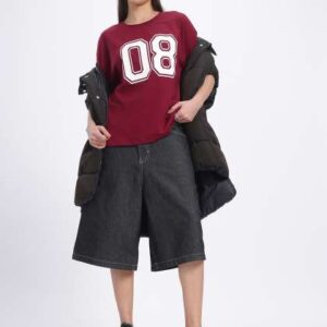 glitchez varsity printed dropshoulder sleeves tshi