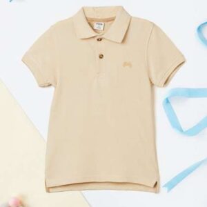 max boys solid polo collar cotton tshirt